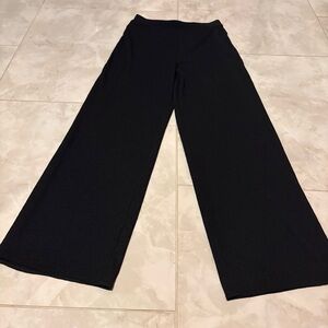 Sheer Black Ribbed Pants